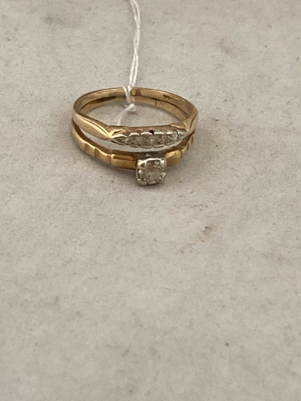 Vintage Diamond Solitaire Chip band
